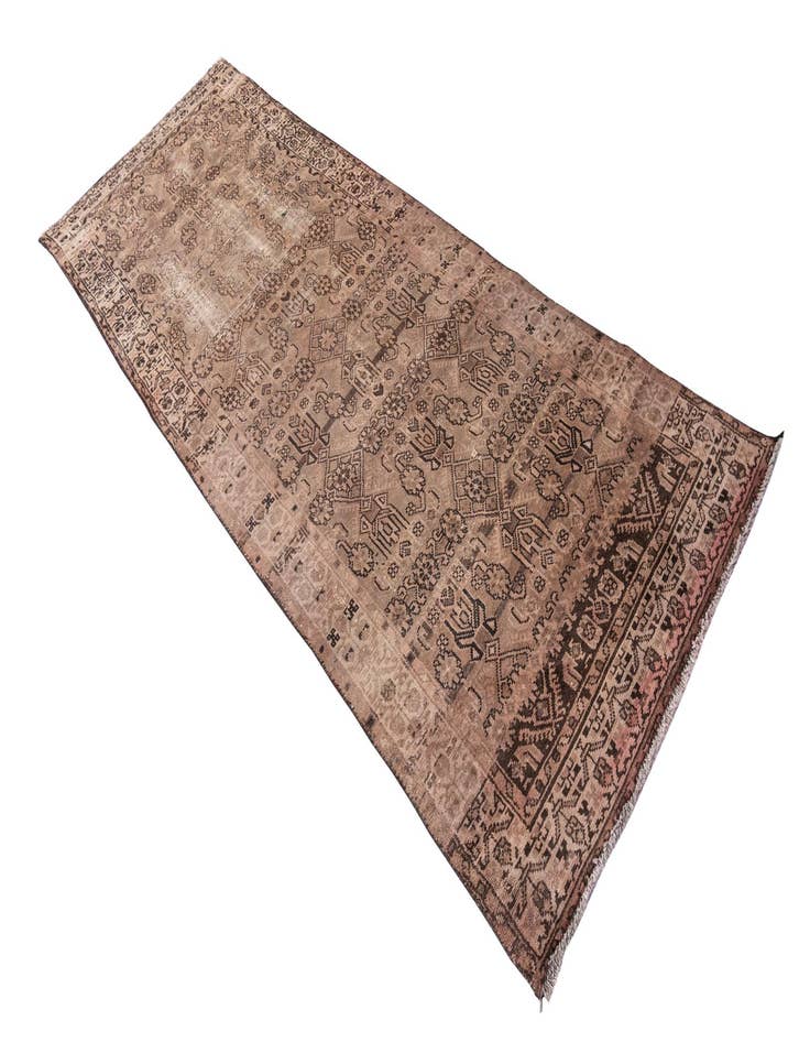 Detail image of  3' 5 x 9' 5  Hand Knotted Ultra Vintage Persian Wool Runner Rug