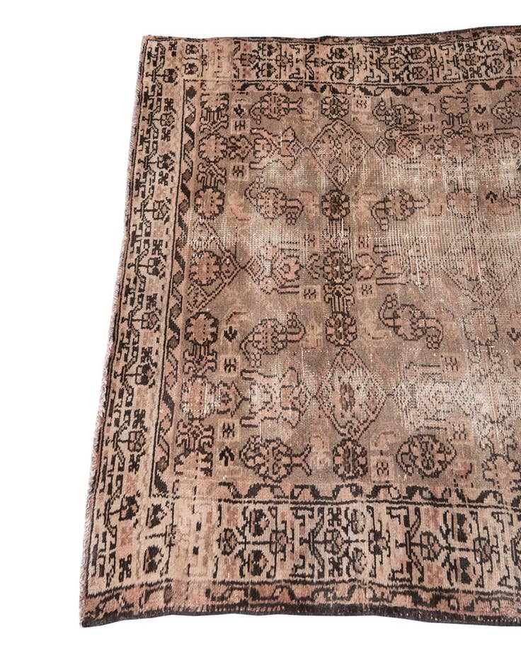 Detail image of  3' 5 x 9' 5  Hand Knotted Ultra Vintage Persian Wool Runner Rug