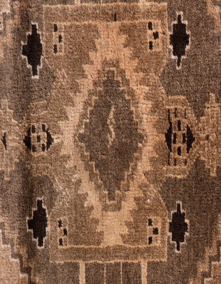 Detail image of  3' 7 x 7' 3  Hand Knotted Ultra Vintage Persian Wool Runner Rug