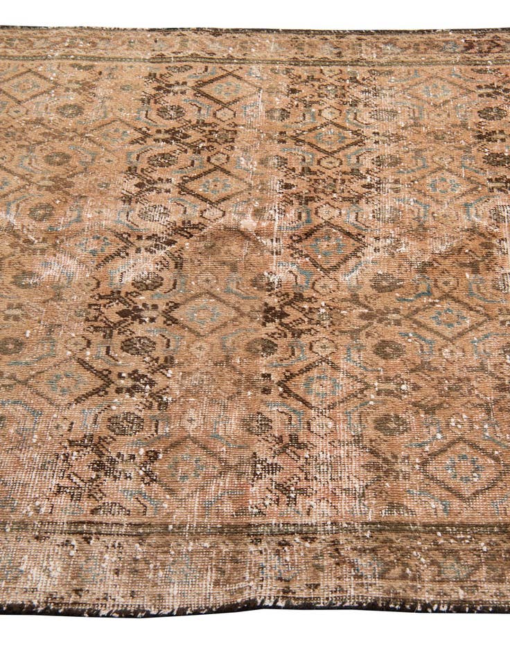 Detail image of  4' x 9' 8  Hand Knotted Ultra Vintage Persian Wool Runner Rug