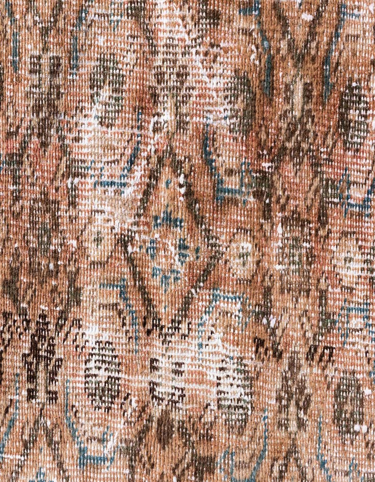 Detail image of  4' x 9' 8  Hand Knotted Ultra Vintage Persian Wool Runner Rug