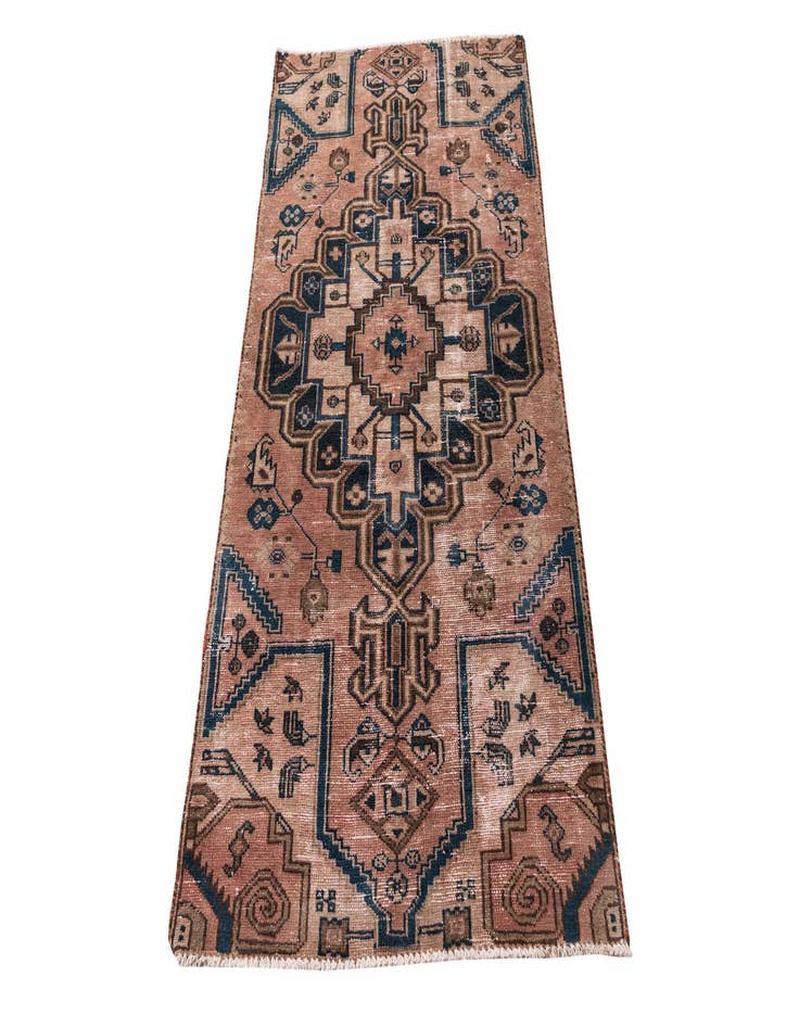 Detail image of  2' 10 x 5' 10  Hand Knotted Ultra Vintage Persian Wool Runner Rug