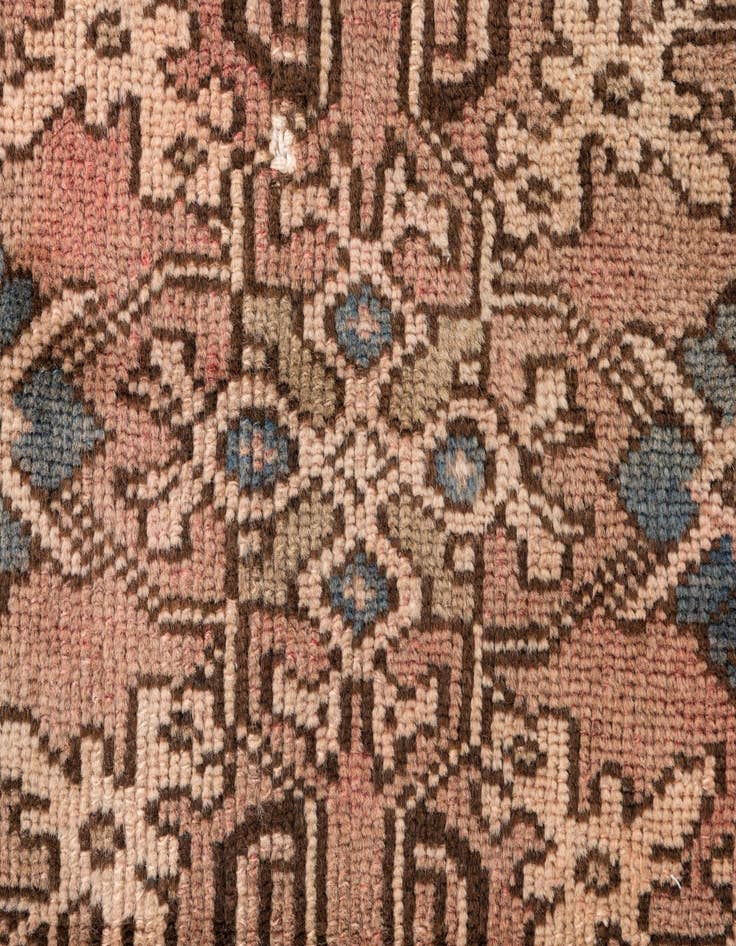 Detail image of  2' 4 x 4' 7  Hand Knotted Ultra Vintage Persian Wool Runner Rug