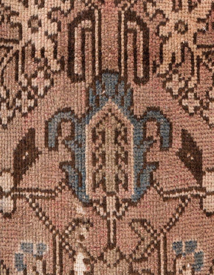 Detail image of  2' 4 x 4' 7  Hand Knotted Ultra Vintage Persian Wool Runner Rug