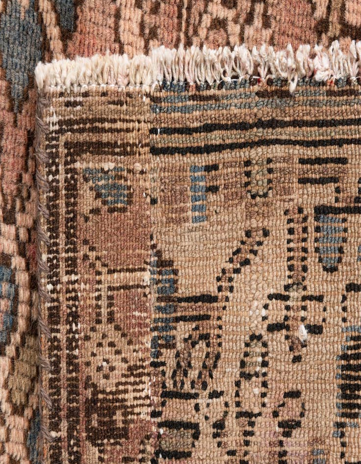 Detail image of  2' 4 x 4' 7  Hand Knotted Ultra Vintage Persian Wool Runner Rug