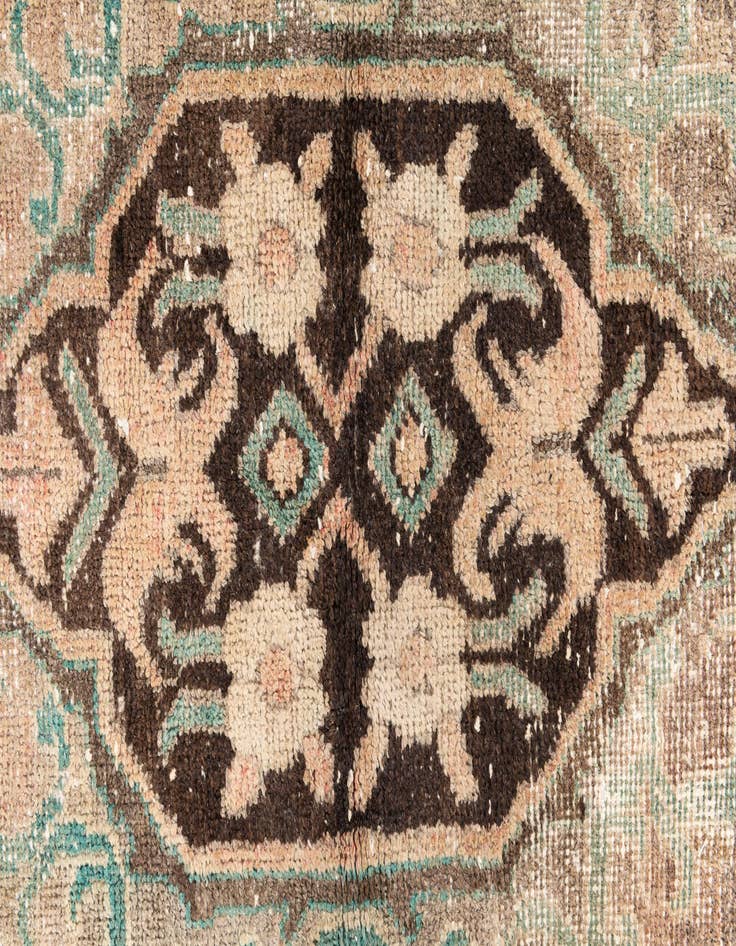 Detail image of  3' 9 x 8' 4  Hand Knotted Ultra Vintage Persian Wool Runner Rug