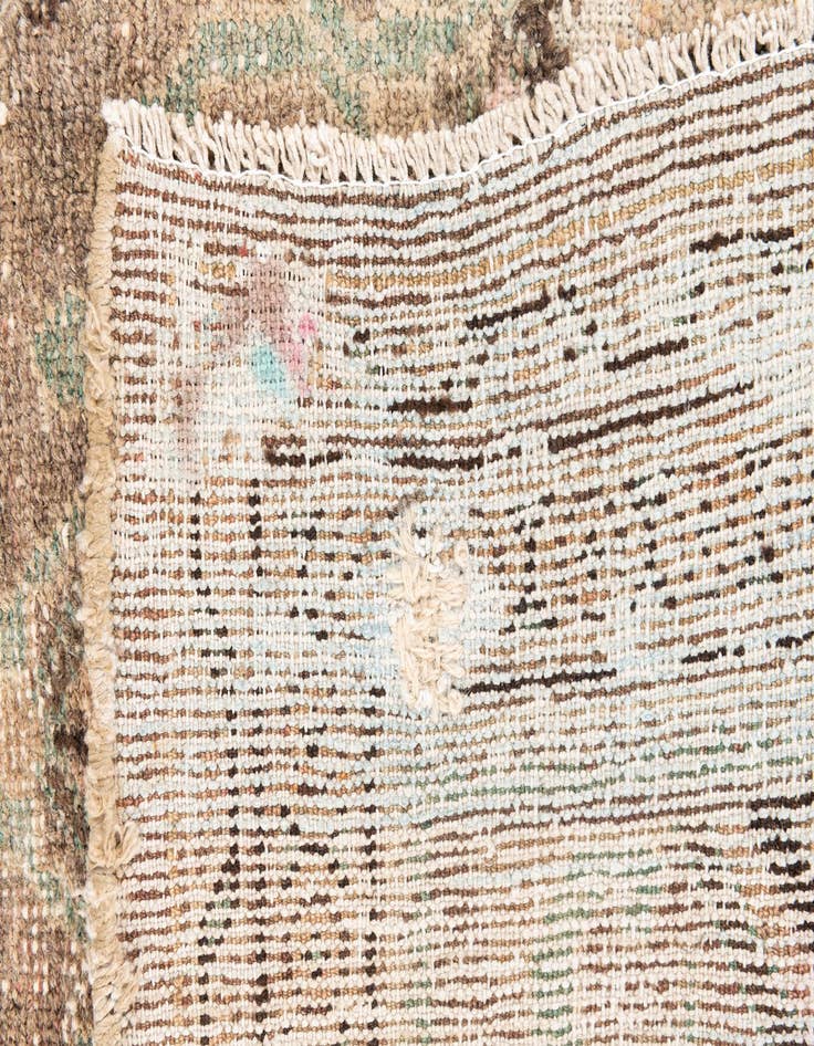 Detail image of  3' 9 x 8' 4  Hand Knotted Ultra Vintage Persian Wool Runner Rug