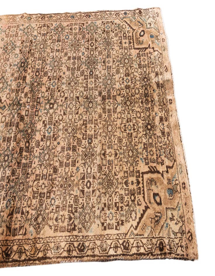 Detail image of  4' 5 x 10'  Hand Knotted Ultra Vintage Persian Wool Runner Rug
