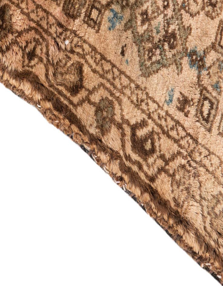 Detail image of  4' 5 x 10'  Hand Knotted Ultra Vintage Persian Wool Runner Rug