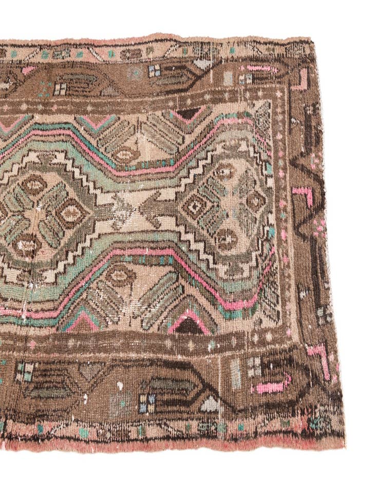 Detail image of  2' 4 x 5' 1  Hand Knotted Ultra Vintage Persian Wool Runner Rug