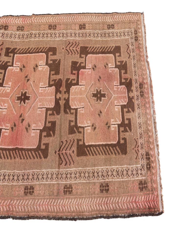 Detail image of  3' 2 x 7' 1  Hand Knotted Ultra Vintage Persian Wool Runner Rug