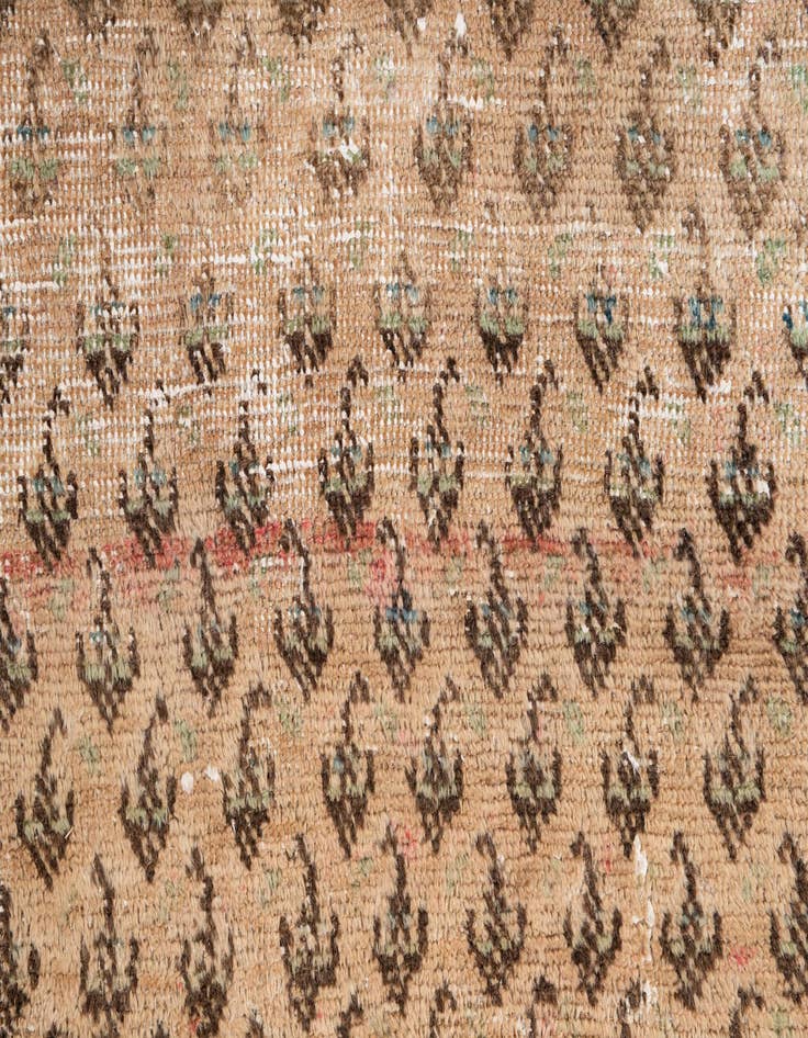 Detail image of  4' 1 x 10' 1  Hand Knotted Ultra Vintage Persian Wool Runner Rug