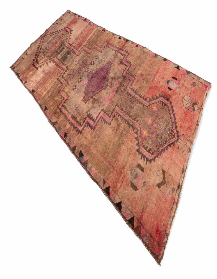 Detail image of  4' 7 x 9' 1  Hand Knotted Ultra Vintage Persian Wool Runner Rug