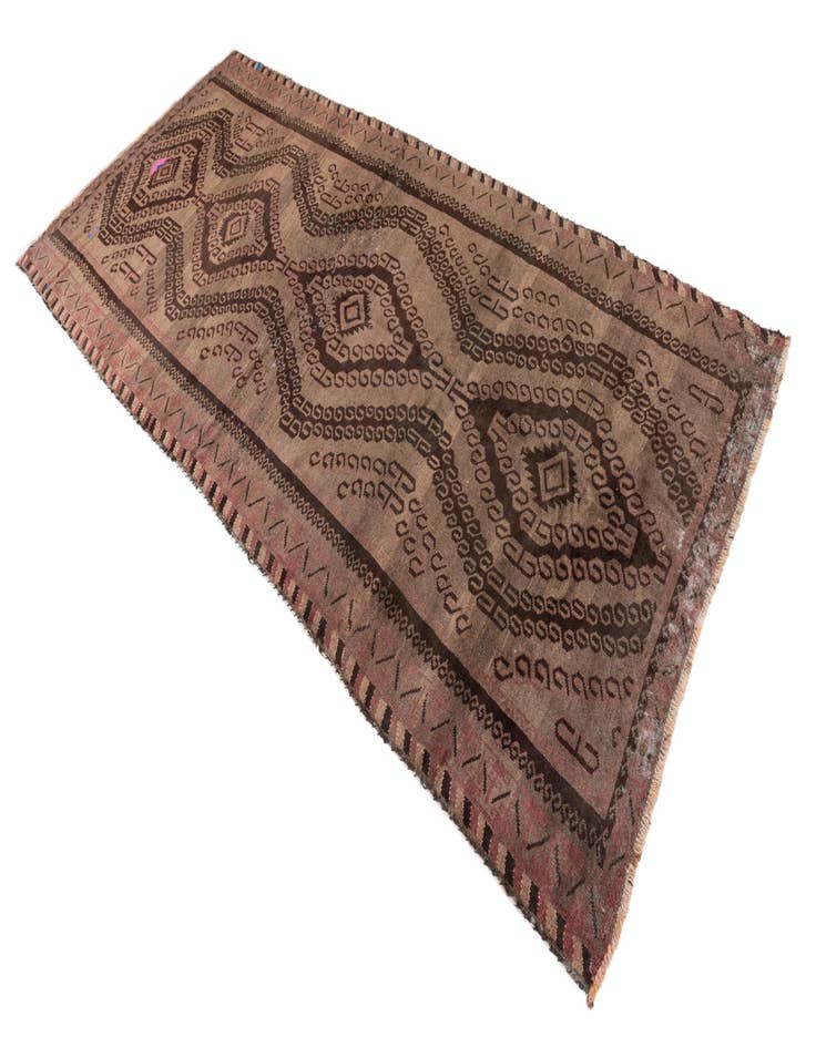 Detail image of  4' 7 x 10' 4  Hand Knotted Ultra Vintage Persian Wool Runner Rug