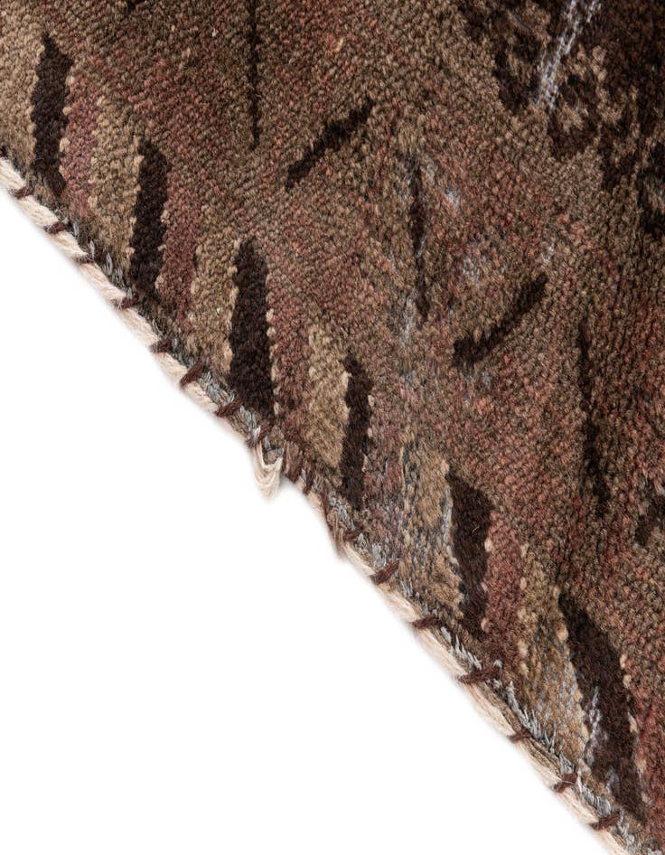 Detail image of  4' 7 x 10' 4  Hand Knotted Ultra Vintage Persian Wool Runner Rug