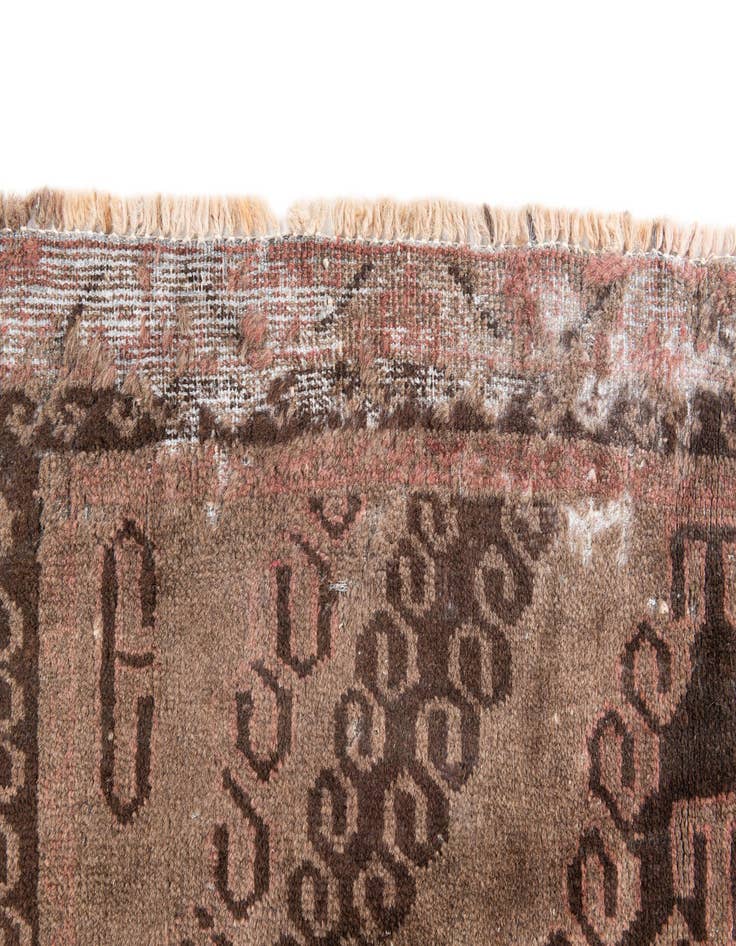 Detail image of  4' 7 x 10' 4  Hand Knotted Ultra Vintage Persian Wool Runner Rug
