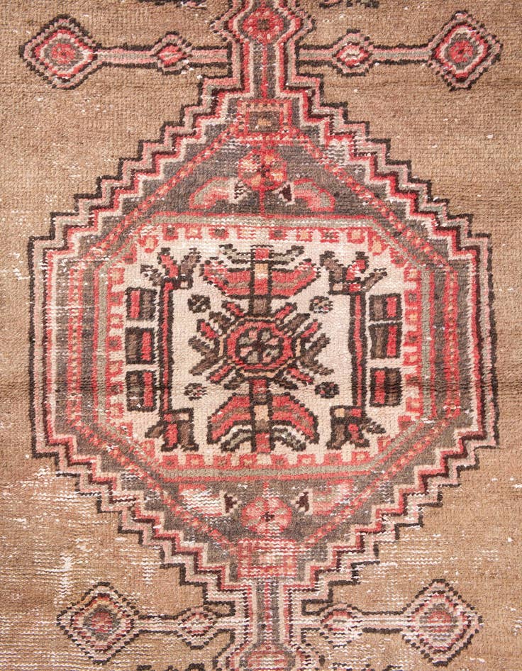 Detail image of  3' 4 x 6' 6  Hand Knotted Ultra Vintage Persian Wool Runner Rug