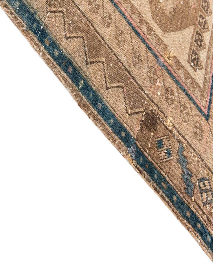 Detail image of  3' 2 x 8' 1  Hand Knotted Ultra Vintage Persian Wool Runner Rug