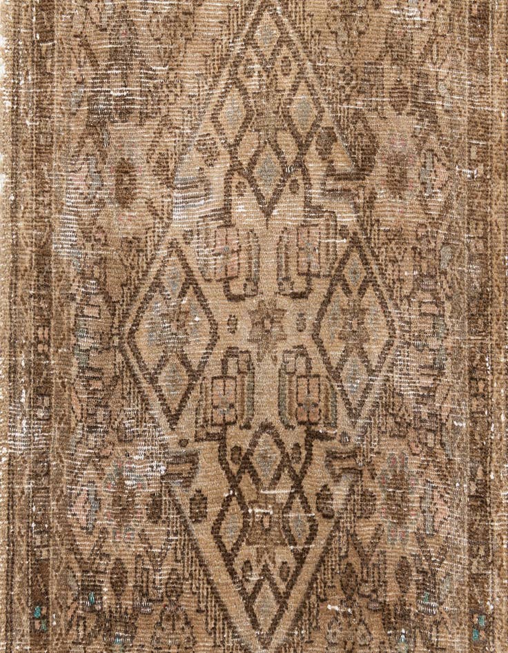 Detail image of  2' 8 x 9' 10  Hand Knotted Ultra Vintage Persian Wool Runner Rug