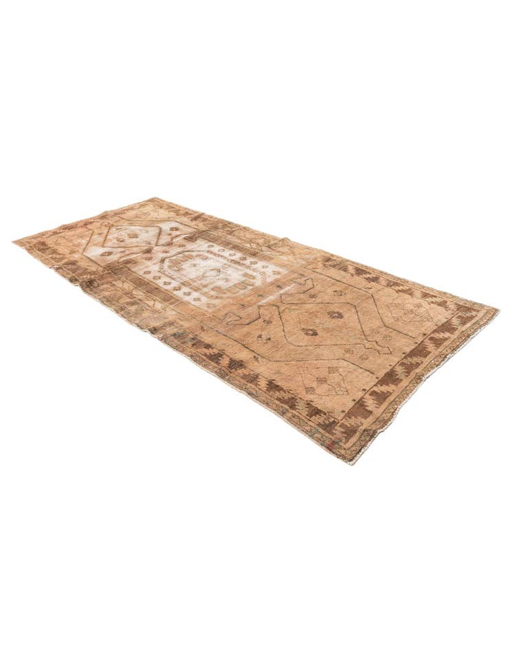 Detail image of  4' 2 x 9' 6  Hand Knotted Ultra Vintage Persian Wool Runner Rug