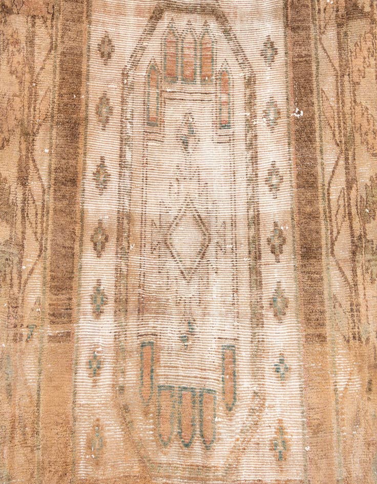 Detail image of  4' 2 x 9' 6  Hand Knotted Ultra Vintage Persian Wool Runner Rug