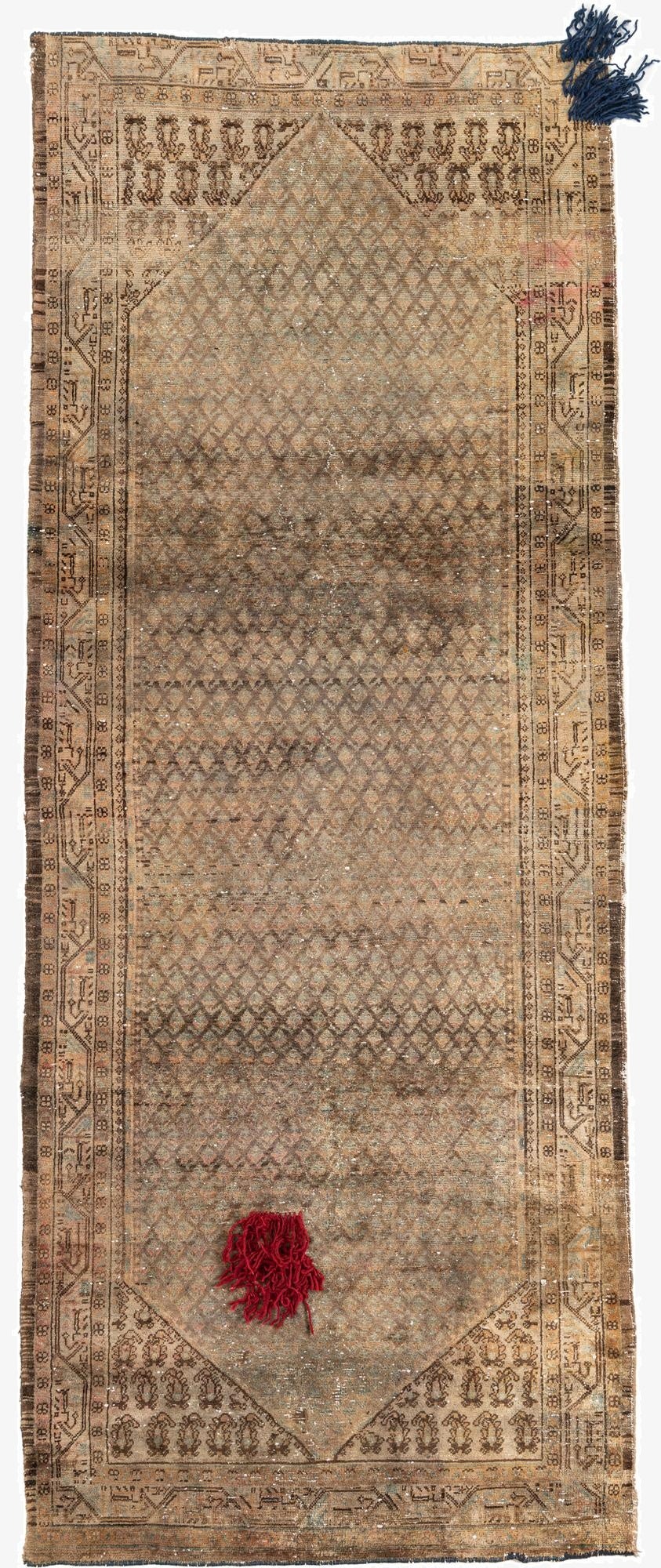  4' x 9' 10  Hand Knotted Ultra Vintage Persian Wool Runner Rug