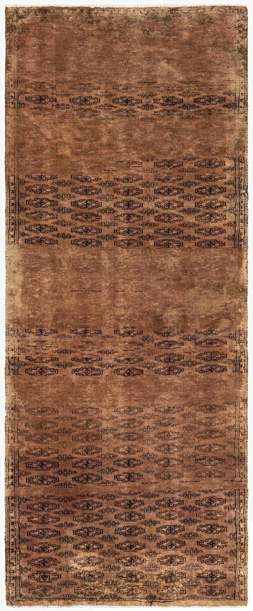  3' 3 x 8' 2  Hand Knotted Ultra Vintage Persian Wool Runner Rug