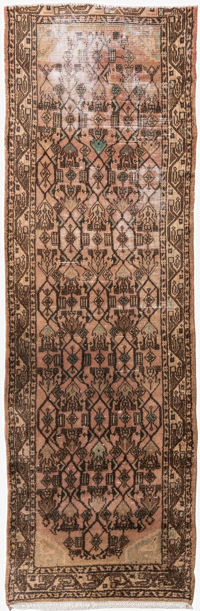  2' 5 x 8' 7  Hand Knotted Ultra Vintage Persian Wool Runner Rug