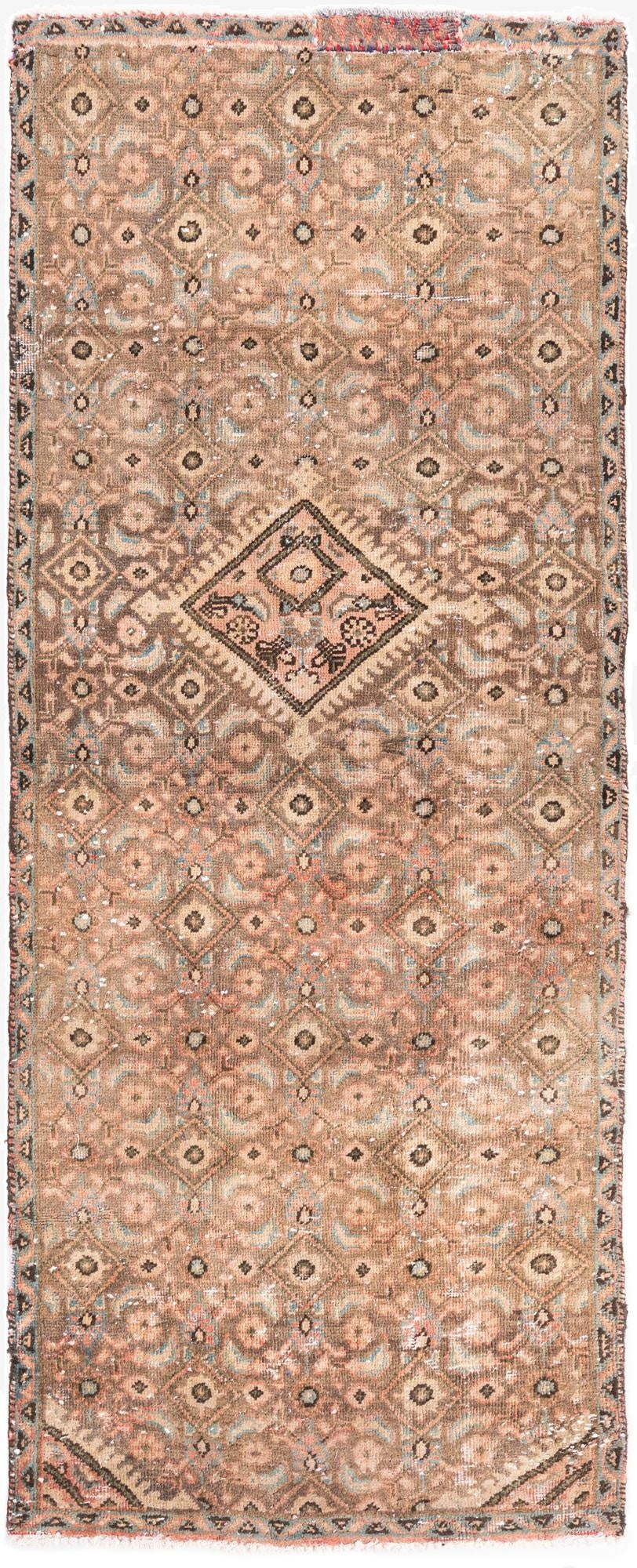  3' x 7' 4  Hand Knotted Ultra Vintage Persian Wool Runner Rug