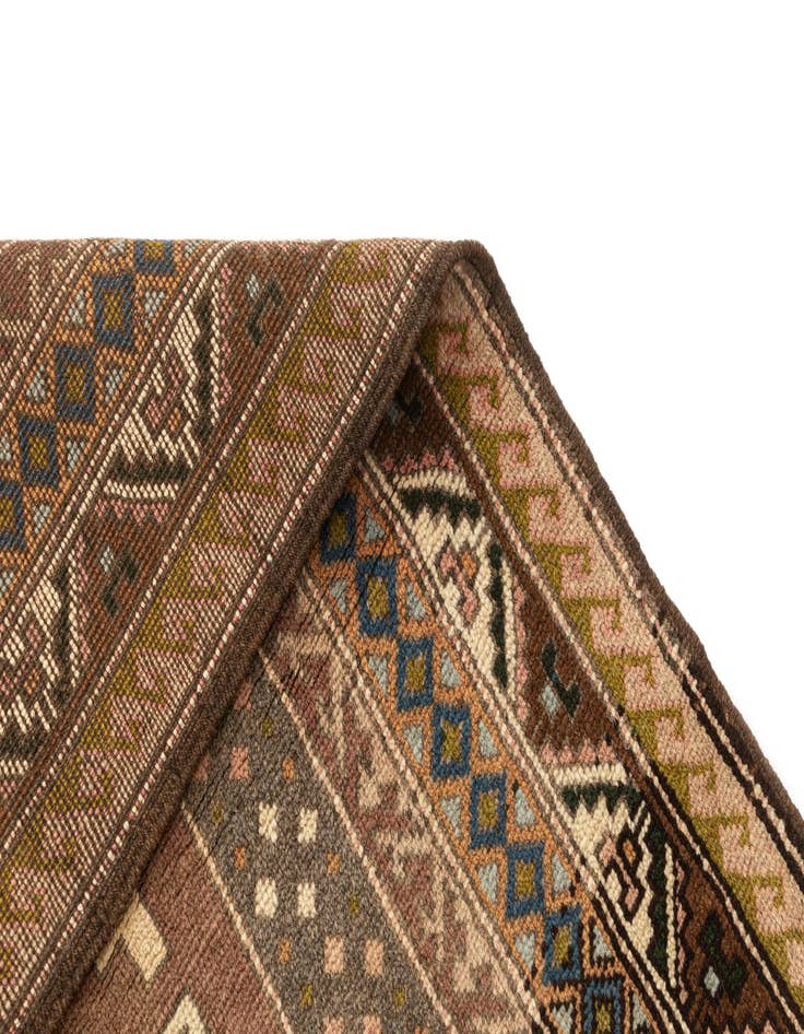 Detail image of  3' 9 x 4' 10  Hand Knotted Balouch Wool Square Rug