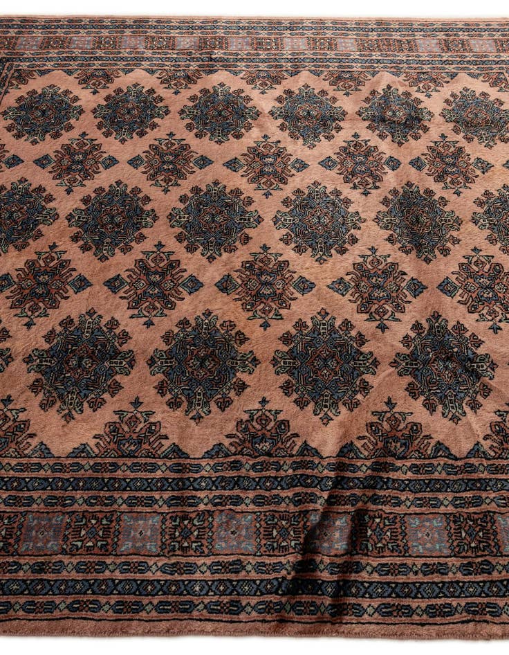Detail image of  6' 2 x 6' 4  Hand Knotted Bokhara Oriental Wool Square Rug