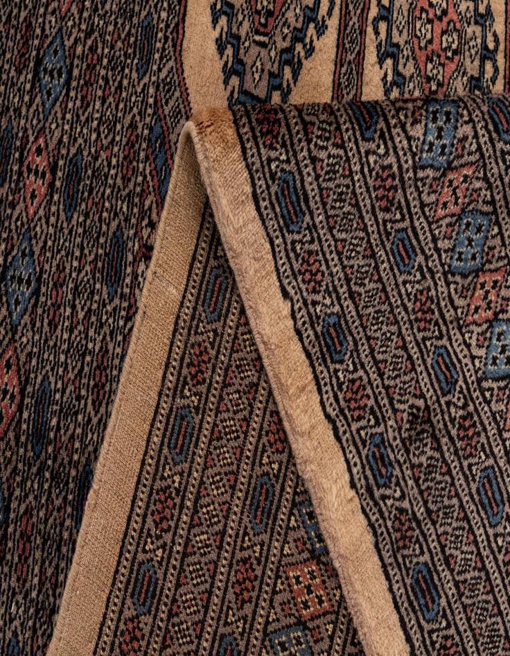 Detail image of  6' 2 x 6' 4  Hand Knotted Bokhara Oriental Wool Square Rug