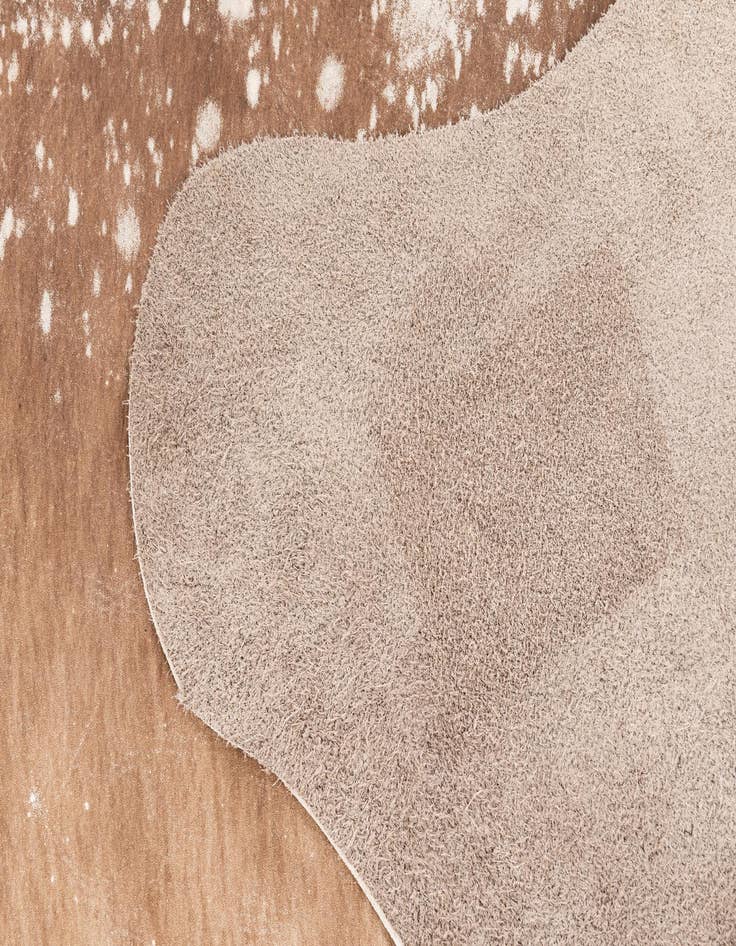 Detail image of  6' 1 x 6' 1 Cowhide Leather Square Rug