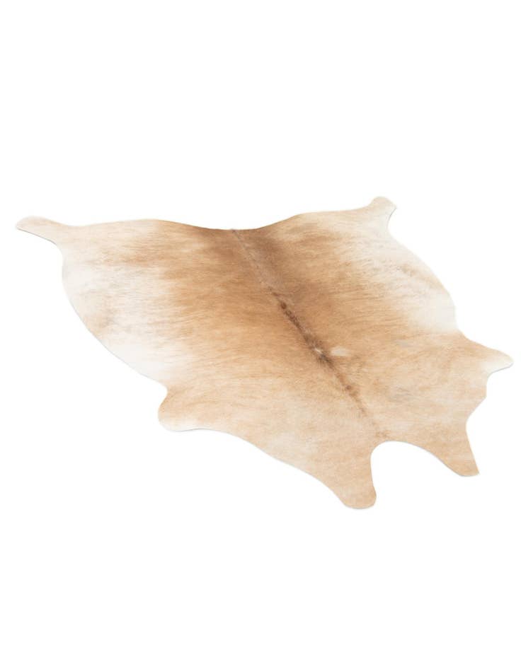 Detail image of  5' 2 x 5' 4 Cowhide Leather Square Rug