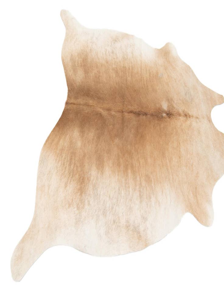 Detail image of  5' 2 x 5' 4 Cowhide Leather Square Rug