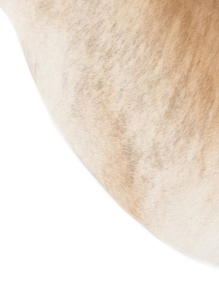 Detail image of  5' 2 x 5' 4 Cowhide Leather Square Rug