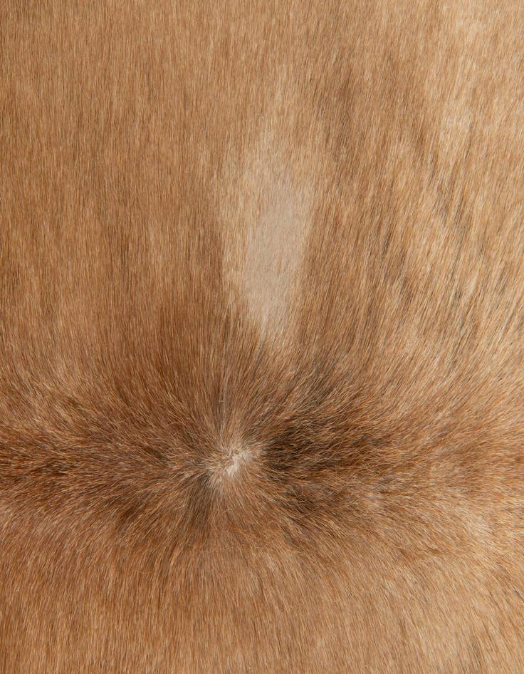 Detail image of  5' 2 x 5' 4 Cowhide Leather Square Rug