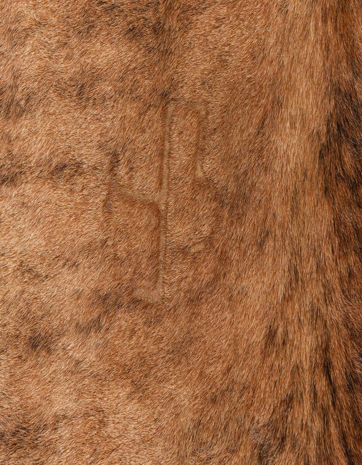 Detail image of  6' 5 x 6' 11 Cowhide Leather Square Rug