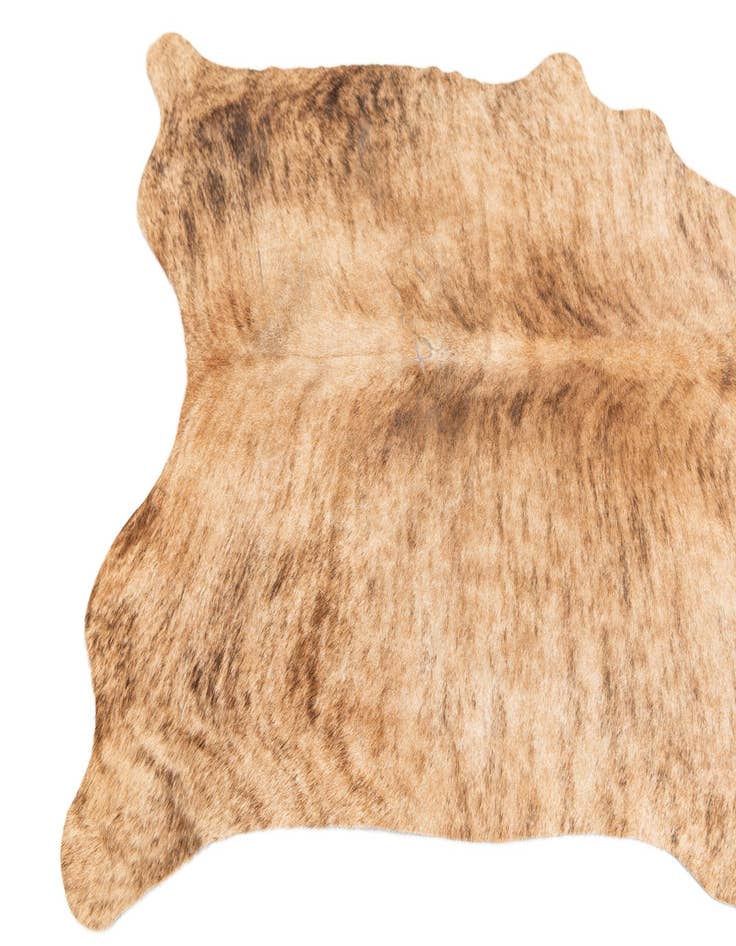 Detail image of  4' 1 x 4' 4 Cowhide Leather Square Rug