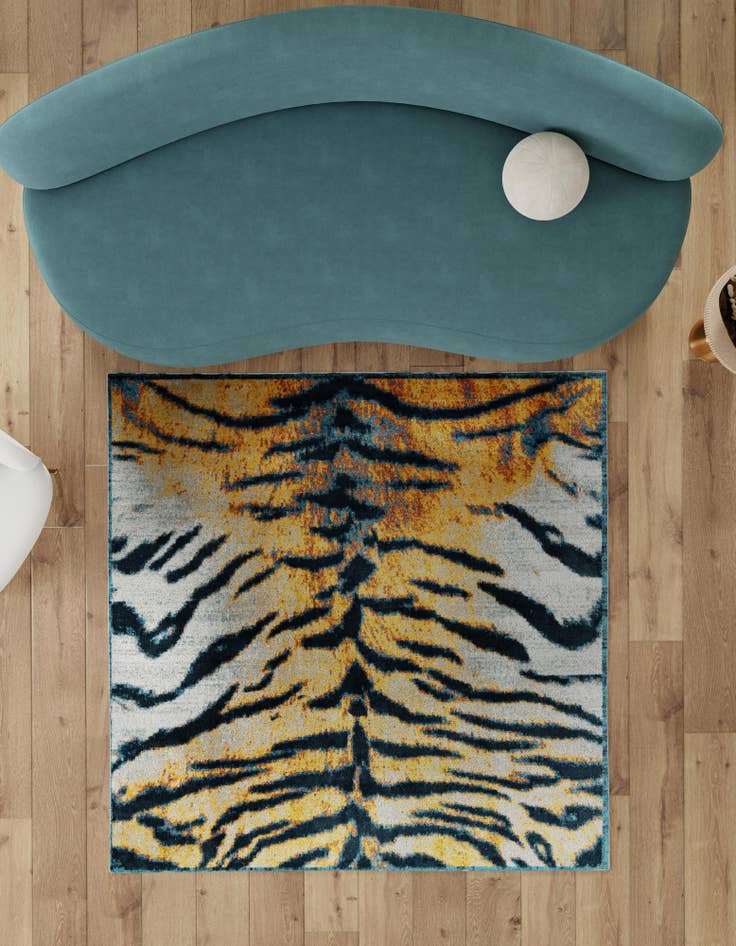 Detail image of  7' 10 x 7' 10 Kamala Washable Square Rug