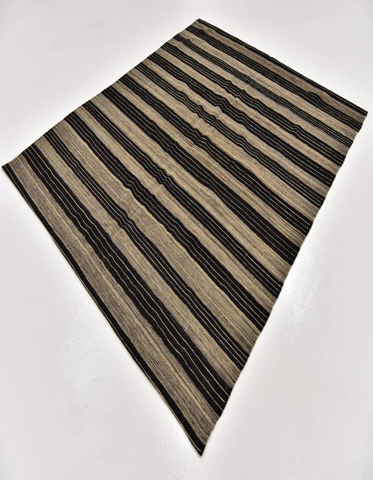 Detail image of  6' x 7' 2  Hand Woven Kilim Modern Wool Square Rug