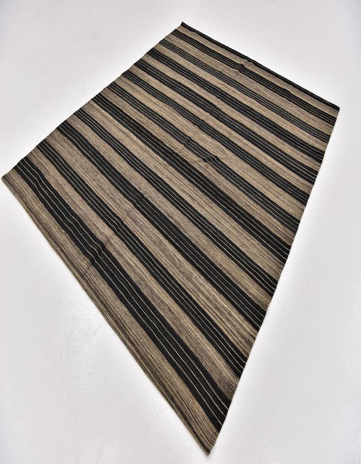 Detail image of  6' 2 x 7' 4  Hand Woven Kilim Modern Wool Square Rug