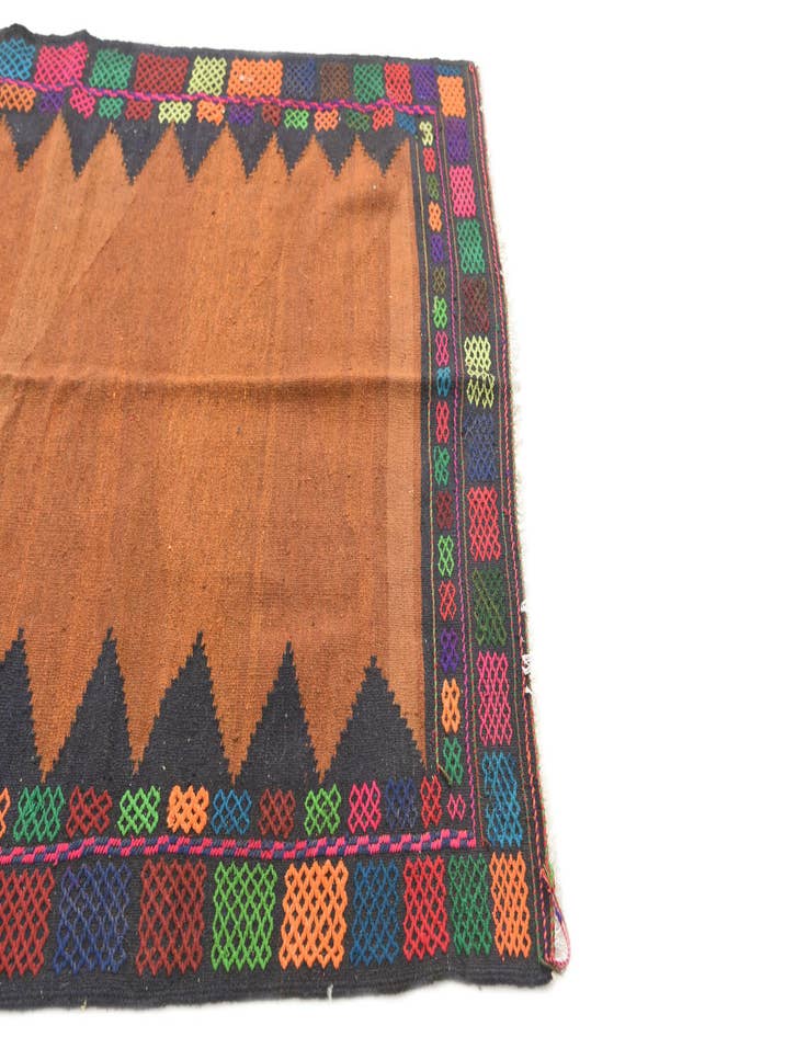 Detail image of  3' 10 x 4' 1  Hand Woven Kilim Modern Wool Square Rug