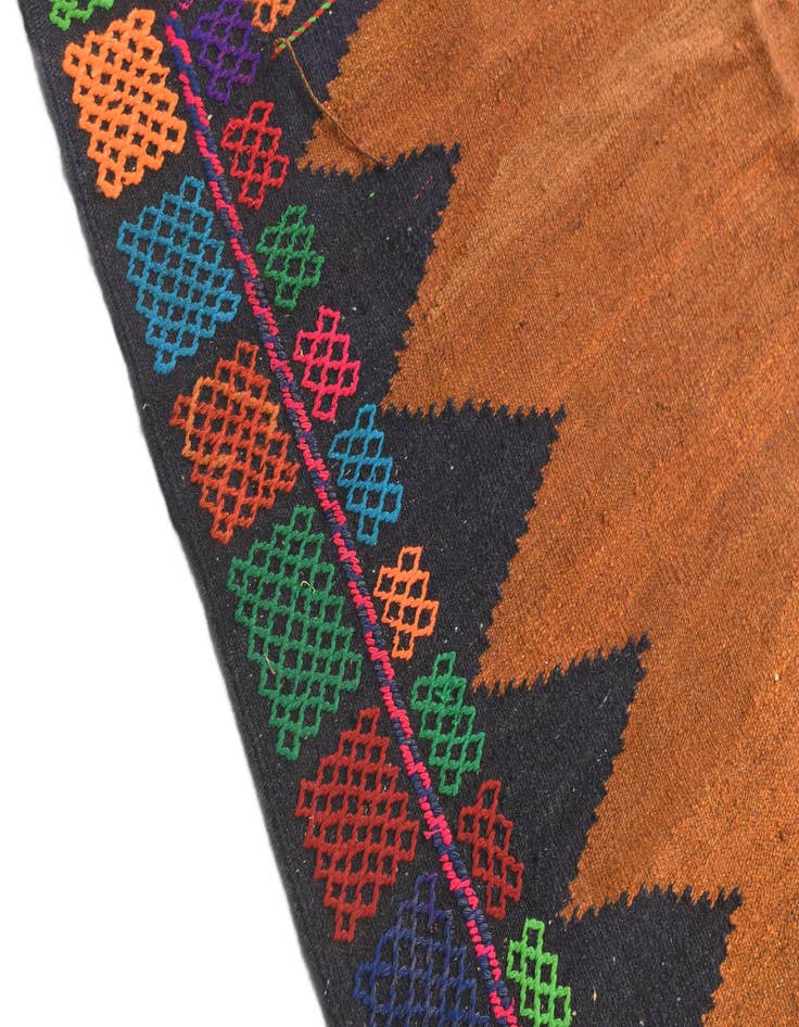 Detail image of  3' 10 x 4' 1  Hand Woven Kilim Modern Wool Square Rug