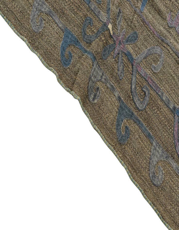 Detail image of  5' 8 x 6' 9  Hand Woven Kilim Suzani Wool Square Rug