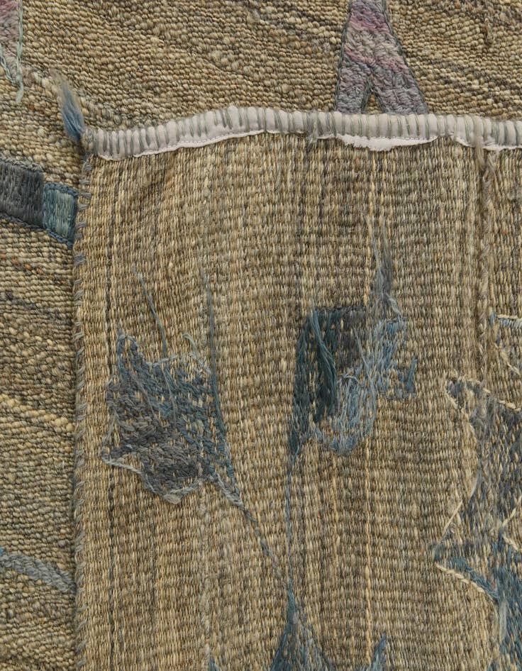 Detail image of  5' 2 x 6' 4 Kilim Suzani Wool Square Rug
