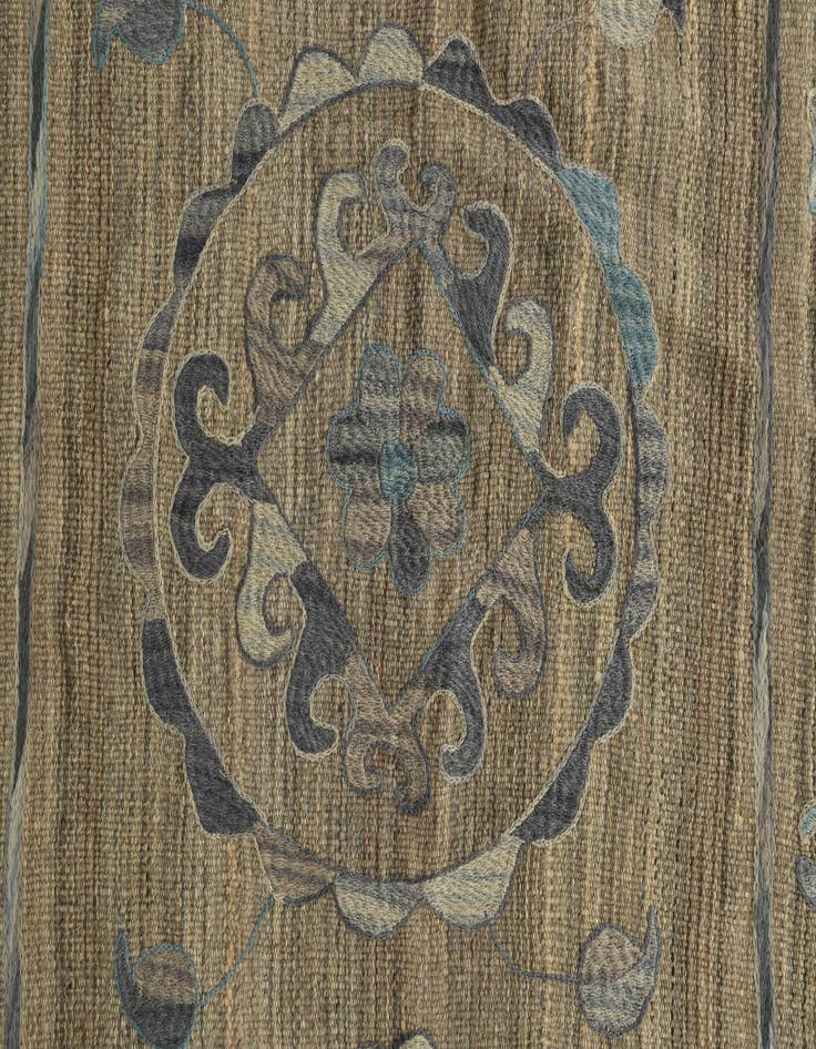 Detail image of  5' 3 x 6' 5  Hand Woven Kilim Suzani Wool Square Rug