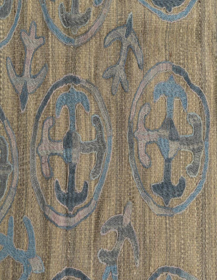 Detail image of  5' 6 x 6' 8  Hand Knotted Kilim Suzani Wool Square Rug
