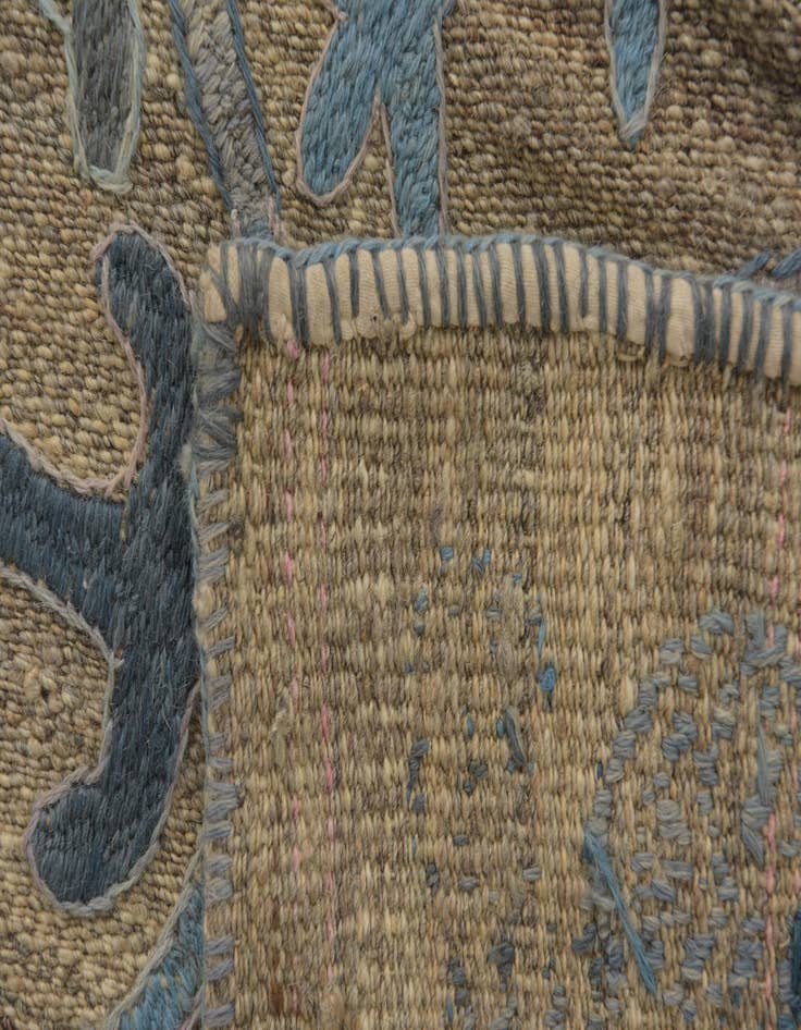 Detail image of  5' 6 x 6' 8  Hand Knotted Kilim Suzani Wool Square Rug