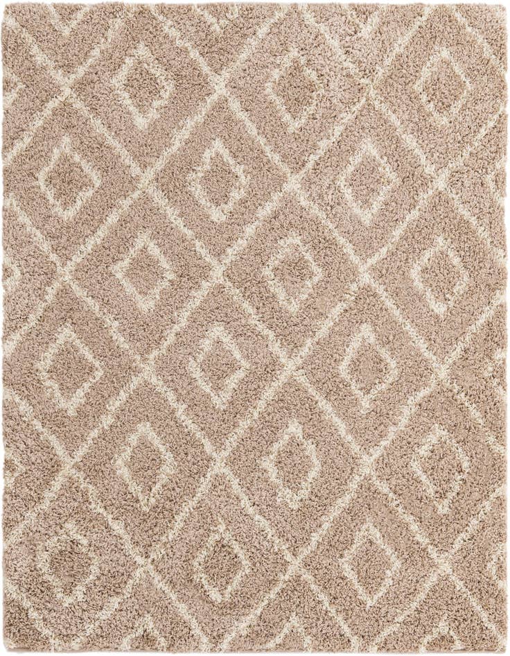Detail image of  6' x 6' Lattice Shag Square Rug